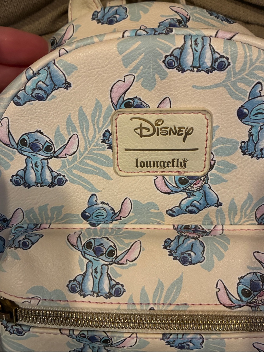Loungefly Stitch Print Cream Mini-Backpack